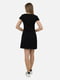 Трикотажна чорна міні-сукня в рубчик | 6872078 | фото 3