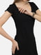 Трикотажна чорна міні-сукня в рубчик | 6872078 | фото 4