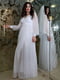 Сукня весільна біла блискуча з розрізом | 6506404 | фото 2