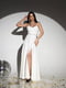 Белое свадебное платье в пол с поясом | 6873910 | фото 3