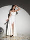 Белое свадебное платье в пол с поясом | 6873910 | фото 5