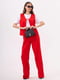 Элегантный красный костюм: желетка и брюки | 6873913