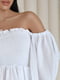 Короткое льняное платье белого цвета | 6873952 | фото 3