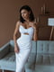 Белое платье миди длины | 6873955 | фото 3