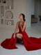 Довга червона сукня на бретелях | 6873958 | фото 2