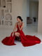 Довга червона сукня на бретелях | 6873958 | фото 3