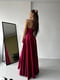 Длинное бордовое платье на бретелях | 6873959 | фото 5