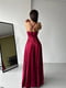 Длинное бордовое платье на бретелях | 6873959 | фото 6