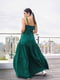 Зелена довга сукня з кишенями | 6873961 | фото 4