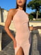 Розовое макси-платье с открытой спиной | 6873993 | фото 5