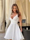 Атласна коротка сукня біла | 6873996 | фото 6
