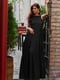 Чорна довга сукня з кишенями | 6874010 | фото 4