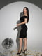 Чорна сукня по фігурі з переливом | 6874012 | фото 2