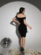 Чорна сукня по фігурі з переливом | 6874012 | фото 4