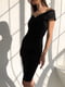 Чорна сукня по фігурі з переливом | 6874012 | фото 6