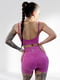 Костюм для фітнесу фіолетовий в рубчик: топ та шорти | 6874168 | фото 4