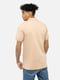 Бавовняна бежева футболка-поло з вишивкою | 6872320 | фото 3