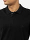 Бавовняна чорна футболка-поло з вишивкою | 6872323 | фото 3