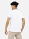 Бавовняна біла футболка-поло з контрастною окантовкою | 6872352 | фото 3
