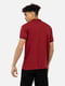 Бавовняна бордова футболка-поло з контрастною окантовкою | 6872355 | фото 3