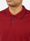 Бавовняна бордова футболка-поло з контрастною окантовкою | 6872355 | фото 4