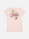 Рожева бавовняна футболка з коротким рукавом і принтом | 6872384 | фото 3