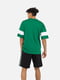 Бавовняна зелена футболка з принтом і коротким рукавом | 6872586 | фото 3
