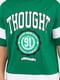 Бавовняна зелена футболка з принтом і коротким рукавом | 6872586 | фото 4