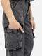 Прямі сірі джинси з накладними кишенями | 6872608 | фото 4