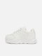 Шкіряні комбіновані кросівки білого кольору на товстій підошві | 6872626 | фото 2