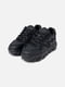 Шкіряні комбіновані кросівки чорного кольору на товстій підошві | 6872627 | фото 3