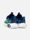 Комбіновані синьо-блакитні кросівки на шнурівці та липучці | 6872690 | фото 4