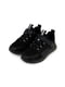Текстильні чорні кросівки на шнурівці та липучці | 6872693 | фото 3