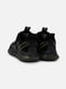 Текстильні чорні кросівки на шнурівці та липучці | 6872693 | фото 4