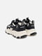 Комбіновані чорно-білі кросівки на шнурівці та липучці | 6872850 | фото 4