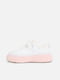 Комбіновані білі кросівки на рожевій підошві | 6872854 | фото 2