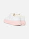 Комбіновані білі кросівки на рожевій підошві | 6872854 | фото 4