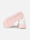 Комбіновані білі кросівки на рожевій підошві | 6872854 | фото 5