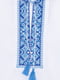 Біла вишиванка з довгим рукавом з блакитним орнаментом | 6872895 | фото 2