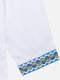 Біла вишиванка з довгим рукавом з жовто-блакитним орнаментом | 6872897 | фото 3