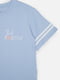 Бавовняна футболка блакитна з принтом | 6872995 | фото 2