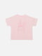 Рожева бавовняна футболка з коротким рукавом і принтом | 6873033