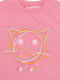 Рожева бавовняна футболка з коротким рукавом і принтом | 6873044 | фото 2