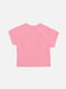 Рожева бавовняна футболка з коротким рукавом і принтом | 6873044 | фото 3