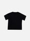 Чорна бавовняна футболка з принтом і коротким рукавом | 6873045 | фото 3