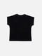 Чорна бавовняна футболка з принтом і коротким рукавом | 6873046 | фото 3