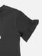 Темно-сіра бавовняна футболка з коротким рукавом і принтом | 6873057 | фото 3