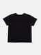 Чорна бавовняна футболка з принтом і коротким рукавом | 6873084 | фото 3