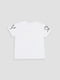 Біла бавовняна футболка з принтом і коротким рукавом | 6873085 | фото 3