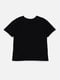 Чорна бавовняна футболка з принтом і коротким рукавом | 6873091 | фото 2